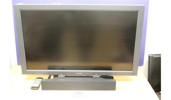 lcd display monitor MITSUBUSHI LDT37IV, zonder kabels, met soundbar en afstandsbediening, werking niet gekend